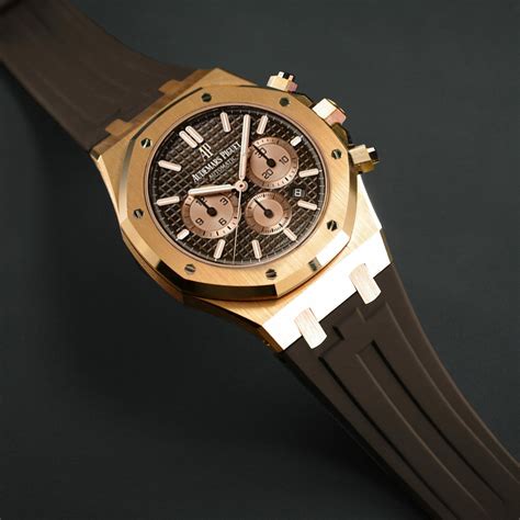 audemars piguet brown rubber strap|audemars piguet rubber strap price.